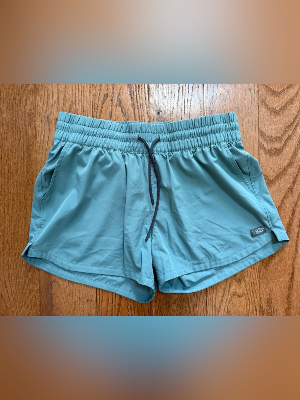 Athletic Women's Teal Running Swim Strike Shorts with Drawstring